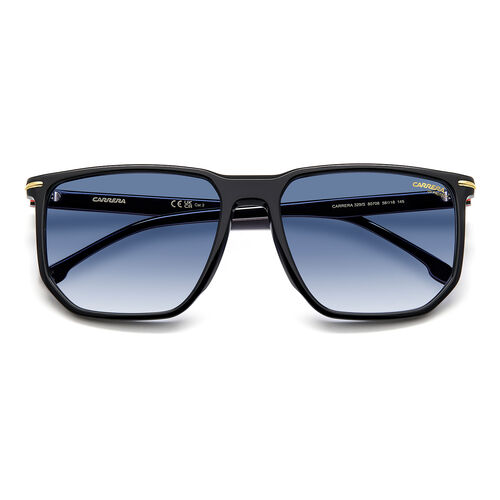 Carrera CARRERA 329/S Black Rectangular Geometrical Sunglasses