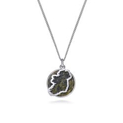 Trinity Marble Map Pendant Necklace