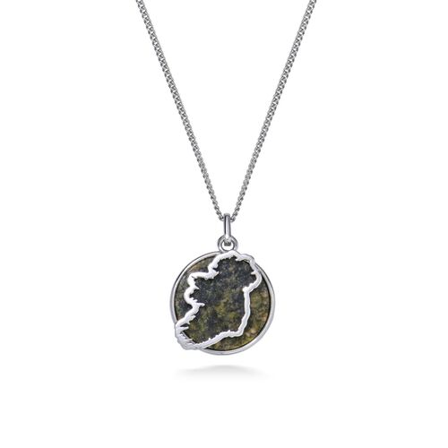 Trinity Marble Map Pendant Necklace