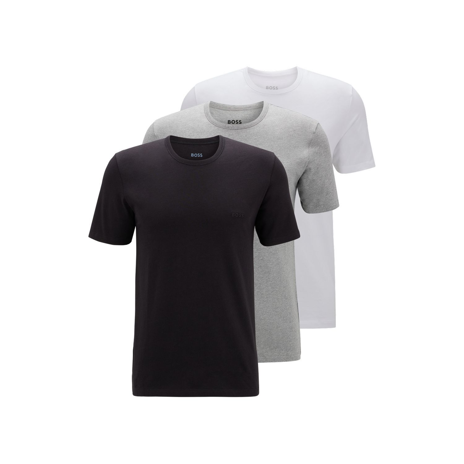 Mens Underwear T Shirt 3 Pack Multi Colour Classic Round Neck Airport Duty Free Shopping