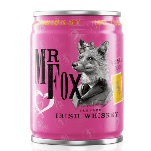 Mr Fox Blended Irish Whiskey Cans 4x10cl
