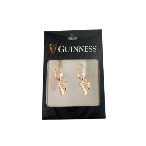 Guinness Gold Harp Drop Earrings
