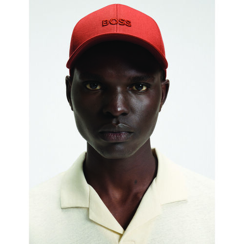 Boss Embroidered-logo cap in cotton twill