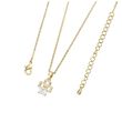 Trinity White Shamrock Pendant Necklace