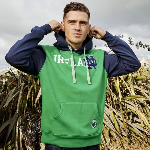 Notre Dame Ireland Navy Sleeve Hoodie S