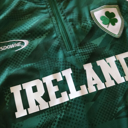 Irish Memories Kids Bottle Green Sublimated Performance 1/4 Zip Top 1-2 Years