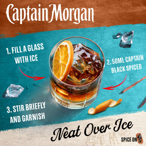 Captain Morgan Black Spiced Rum 1L