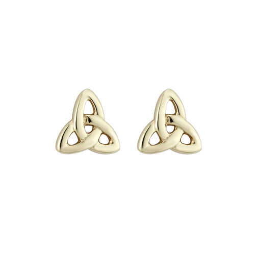 Solvar IRM SLV Gold Trinity Knot Stud