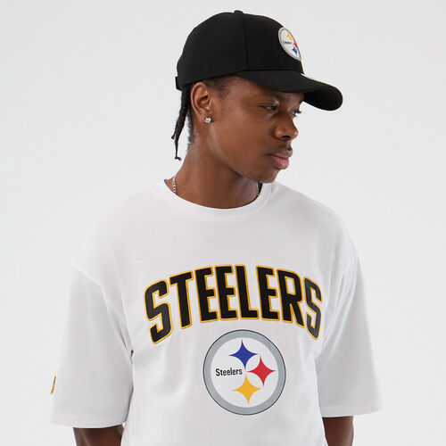 New Era Cap Pittsburgh Steelers NFL International Series Games White Oversized T-Shirt XS