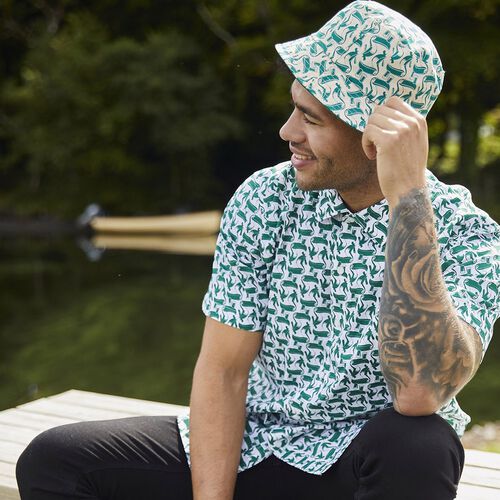 Guinness Reversiable Spring Green and Cream Bucket Hat