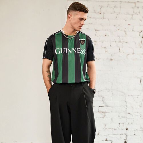 Guinness Striped Jersey Style T-Shirt S