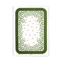 Irish Memories Natural Linen Shamrock Tea Towel