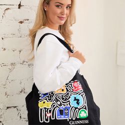 Guinness Black Doodle Tote Bag