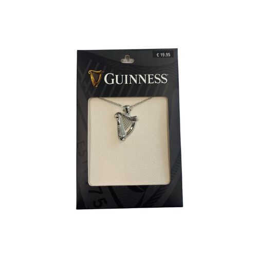 Guinness Rhodium Harp Pendant