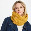Aran Woollen Mills Snood Scarf With Buttons Derby Yellow