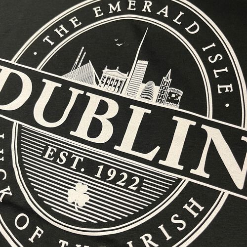 Irish Memories Black Dublin Luck of The Irish T-Shirt S