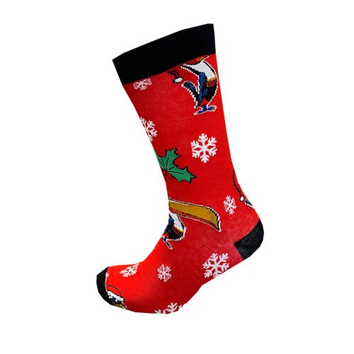 Guinness Red & Black Snowflake Sock One Size
