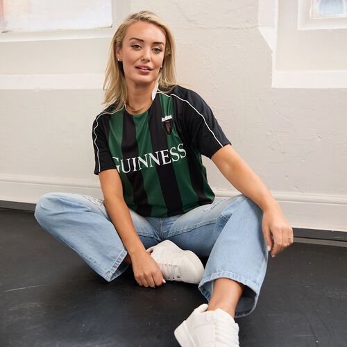 Guinness Striped Jersey Style T-Shirt S
