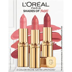 L'Oreal Paris Color Riche Shades of Nudes Satin Lipstick Trio Set
