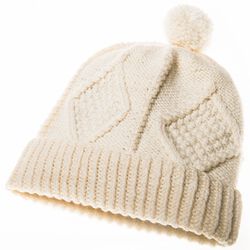 Aran Woollen Mills Adult Ski Hat White