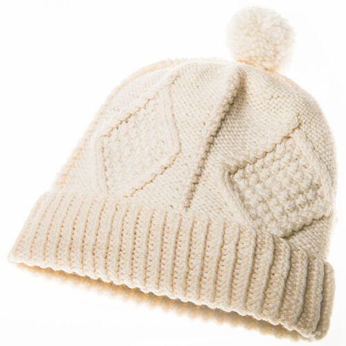 Aran Woollen Mills Adult Ski Hat White