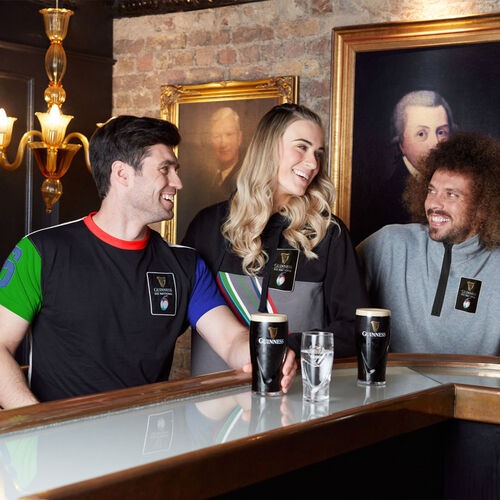 Guinness Black Guinness Six Nations Colour Block T-shirt XXL