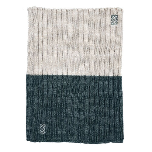 Patrick Francis Patrick Francis Green Cream Knit Snood One Size