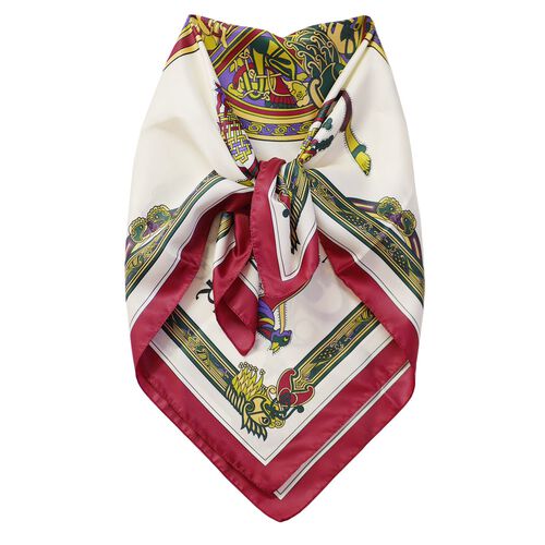 Book of Kells The Book of Kells Square Signature Scarf  Wine