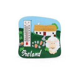 Irish Memories Cottage Thermometre Resin Magnet