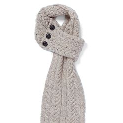 Aran Woollen Mills Buttoned Loop Scarf
