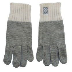 Patrick Francis Patrick Francis Taupe Cream Knit Gloves One Size