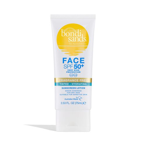 Bondi Sands SPF50+ Fragrance Free Hydrating Tinted Face Lotion 75ml