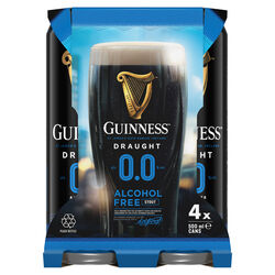 Guinnes Draught 0.0% Can 4 Pack 50cl