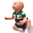 Lansdowne Kids Lansdowne Sports Green And White Stripe Baby Vest 0-6 Months