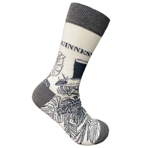 Guinness Cream & Grey Sock One Size