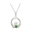 Solvar Sterling Crystal Claddagh Pendant