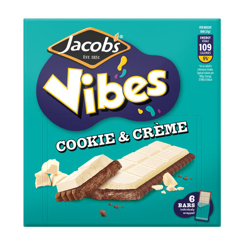 Jacobs Jacob's Vibes Cookie & Crème Bars 126g