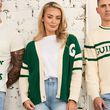 Guinness Cream & Green Knitted Cardigan XS