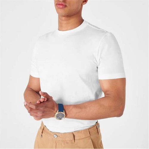 Boss Relaxed-fit T-shirt in stretch cotton with logo print White