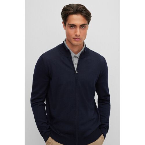 Boss Mens Knitted Cardigan Dark Blue Balanso 