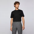 Boss Relaxed-fit T-shirt in stretch cotton with logo print Black