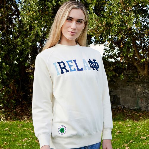 Notre Dame Cream & Blue Ireland Sweatshirt M
