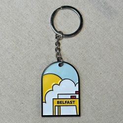 Irish Memories Belfast Scrape Keyring