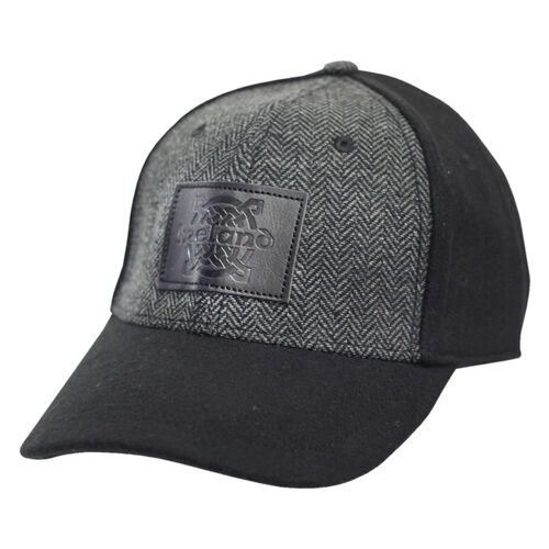 Traditional Craft Adults Black Tweed Suede Peak  Embossed Baseball Cap