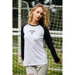 Lansdowne Adults Game Time Long Sleeve Raglan Tee – Black & White S