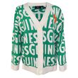 Guinness Green & White Knitted Cardigan XS