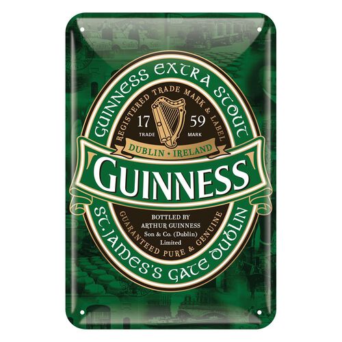 Guinness Ireland Lable Metal Sign