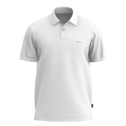 Boss Pallas Regular-fit polo shirt in cotton White