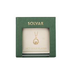 Solvar Gold Plated Claddagh Pendant