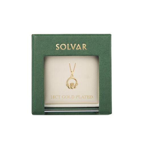 Solvar Gold Plated Claddagh Pendant